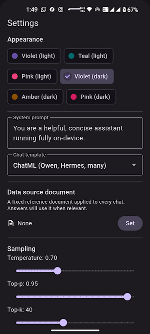 EdgeLLM:Local AI Chat Screenshot 3