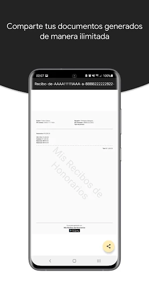 Recibo honorarios México Screenshot 2