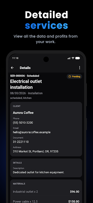 Service Tracker Screenshot 2
