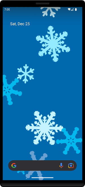 Snowflakes Live Wallpaper Screenshot 0