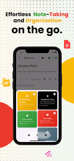 NotedUp: Notes and Groups Screenshot 1