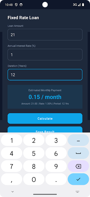 Loan Amort Index Screenshot 1