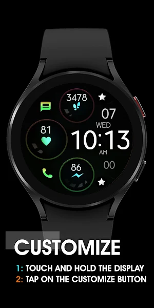 Digital Rainbow Watch Face Screenshot 2