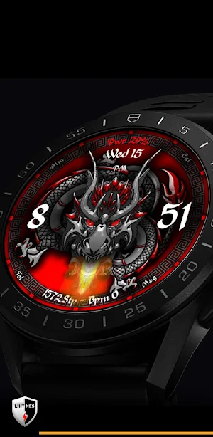 Dragon Fire Watch Face 007 Screenshot 1