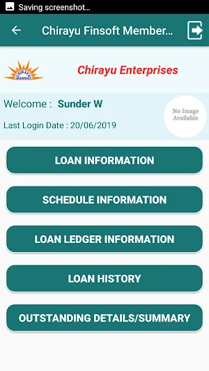 Chirayu Finsoft Member Module Screenshot 2