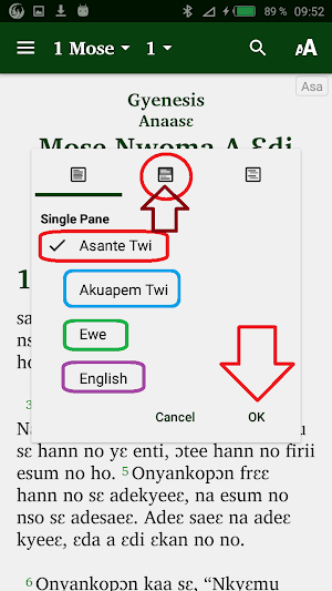 Akan Asante Twi, Akuapem Twi, Ewe, English Screenshot 2
