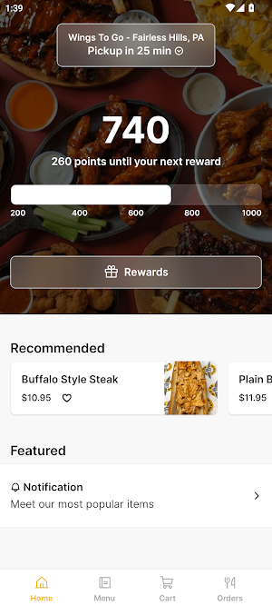 Wings To Go Screenshot 0