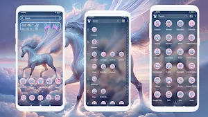 Pink Flying Unicorn Theme Screenshot 2