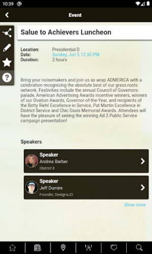 AAF Events Screenshot 2
