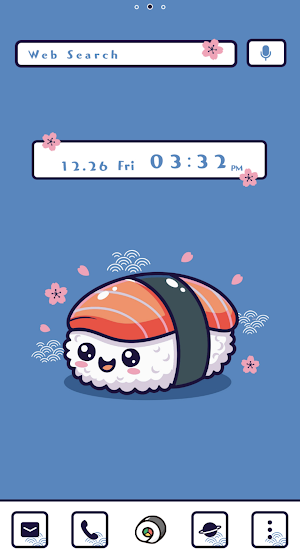 Smiley Sushi Pal Theme +HOME Screenshot 0