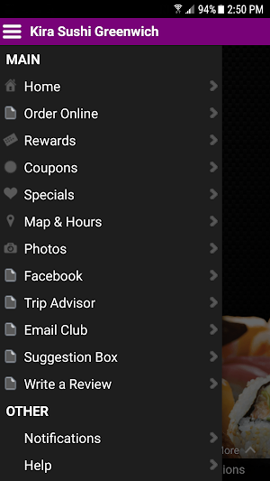 Kira Sushi Greenwich Screenshot 1