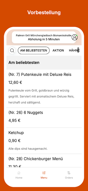 Palmen Grill Screenshot 1