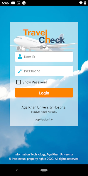 AKUH Travel Check Screenshot 1