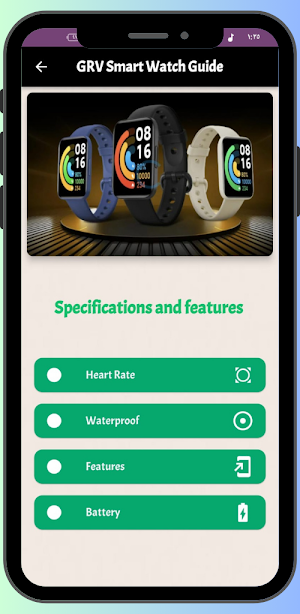 GRV Smart Watch Guide Screenshot 1