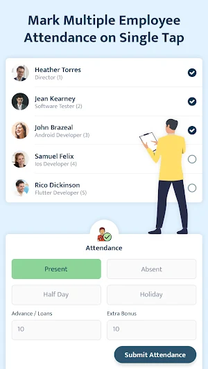 Employee Attendance Manager - Track Office Expense Screenshot 2