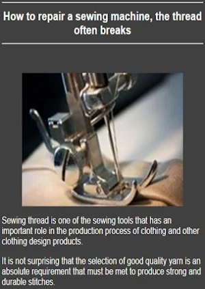 Learning sewing machine repairs Screenshot 2