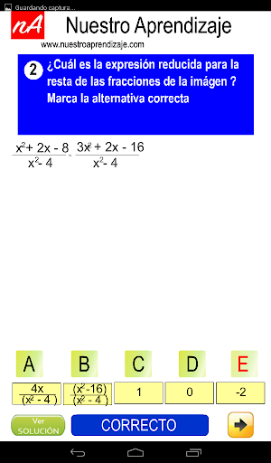 Sumar expresiones fraccionarias igual denominador Screenshot 2