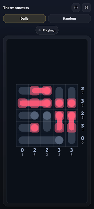 Thermometers - Logic Puzzle Screenshot 0