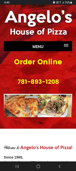 Angelo's House of Pizza Screenshot 1