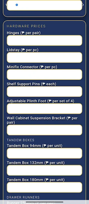 JWb Cabinet Calculator Screenshot 3
