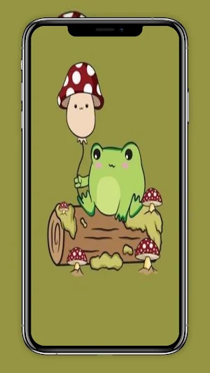 Cute Green Frog Wallpaper Screenshot 3