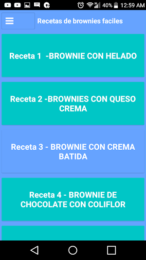 Recetas De Brownies Faciles y  Screenshot 2