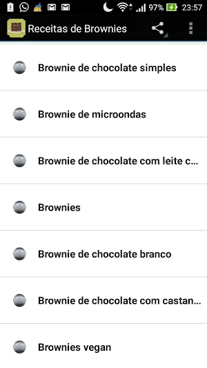 Receitas de Brownies Screenshot 0