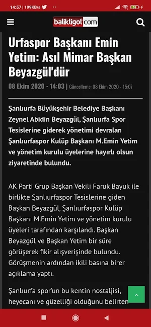 Balıklıgöl Haber Screenshot 2