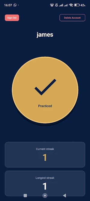 4 for 4 - Practice Tracker Screenshot 0