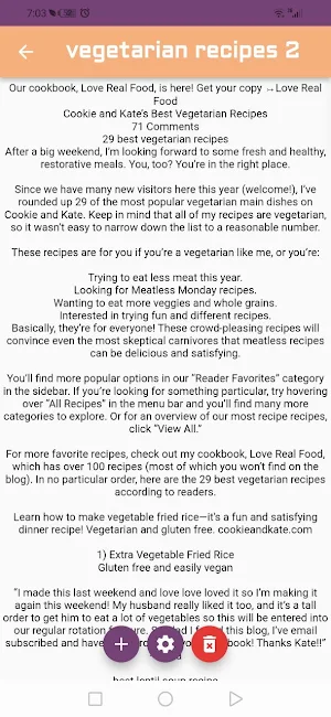 vegetarian cooking recipes Screenshot 1