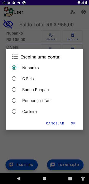 Carteiras - Gestão Financeira  Screenshot 3