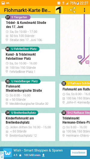 flea market map Berlin Screenshot 2