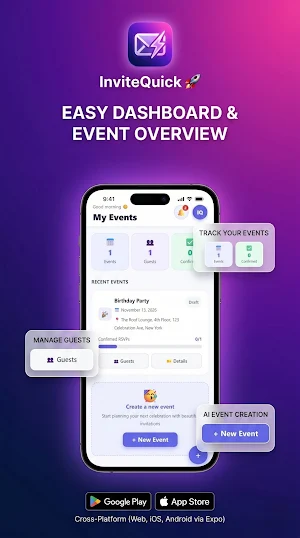 InviteQuick - AI Event Planner Screenshot 0