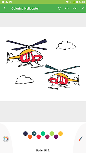 Flying helicopter coloring Screenshot 2