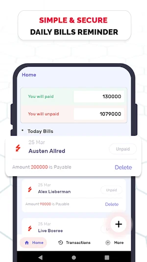 Bill Reminder - Track Payments & Bill Planner Screenshot 0