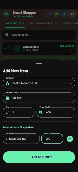 Budget Shopper Screenshot 1