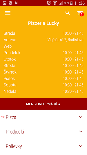 Pizzeria Lucky Bratislava Screenshot 2