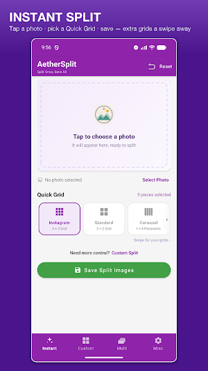 AetherSplit - Photo Grid Split Screenshot 1