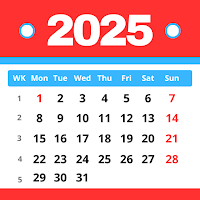 Calendar 2025 in English