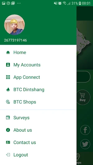 BTC Mobile App Screenshot 2