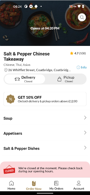 Salt & Pepper Chinese Takeaway Screenshot 2