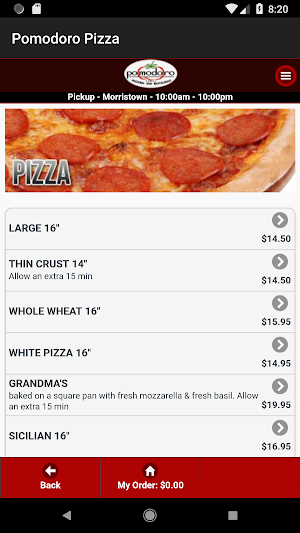 Pomodoro Pizza Screenshot 1