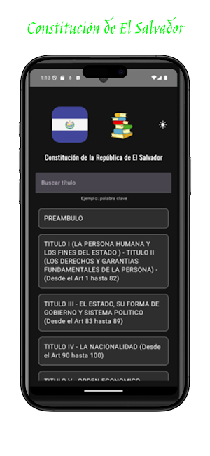 Constitución de El Salvador Screenshot 2