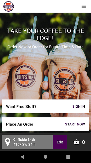 Cliffside Coffee Screenshot 1