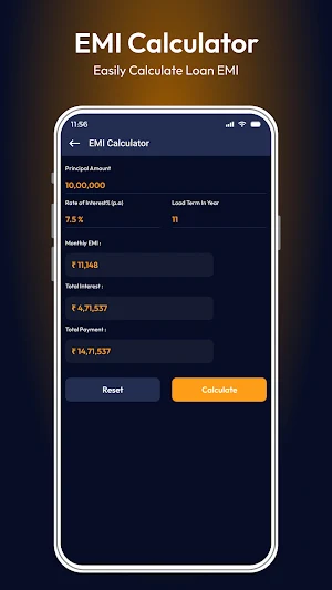 Easy EMI Loan Calculator Screenshot 1
