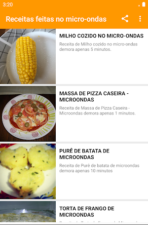 Receitas feitas no micro-ondas Screenshot 2
