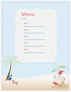 Menu Making Templates Screenshot 0