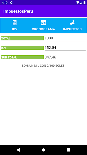 Impuestos Perú Screenshot 0