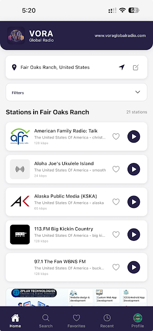 VORA Global Radio Screenshot 0
