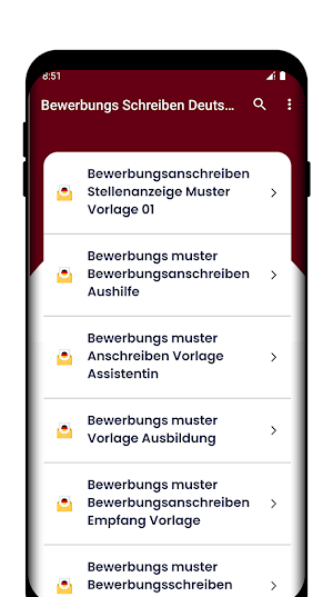 Bewerbungs Schreiben Deutsch Screenshot 1
